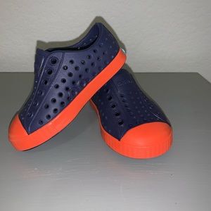 Navy and Orange Native Shoes